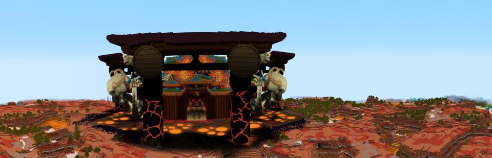 Panorama of the Minecraft Bedrock Marketplace product Scary Valley created by ThunderAy.