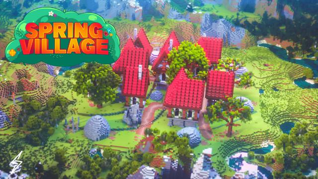 Thumbnail of the Minecraft Bedrock Marketplace product Spring Village created by ThunderAy.