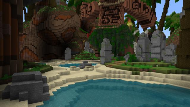 Screenshot of the Minecraft Bedrock Marketplace product Tropical Island created by ThunderAy.