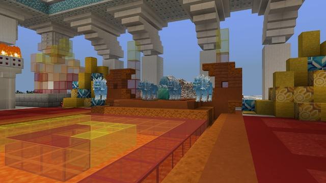 Screenshot of the Minecraft Bedrock Marketplace product Winter Dragon Castle created by ThunderAy.
