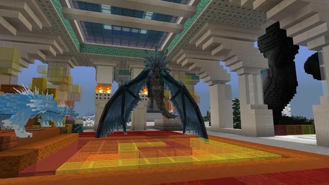 Screenshot of the Minecraft Bedrock Marketplace product Winter Dragon Castle created by ThunderAy.