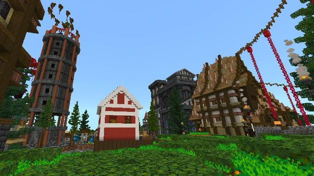 Screenshot of the Minecraft Bedrock Marketplace product Afport city created by Shaliquinn's Schematics.