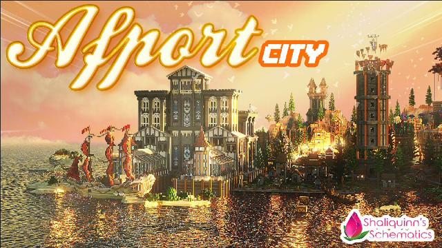 Thumbnail of the Minecraft Bedrock Marketplace product Afport city created by Shaliquinn's Schematics.