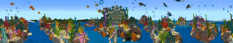 Panorama of the Minecraft Bedrock Marketplace product Aquatica created by Shaliquinn's Schematics.