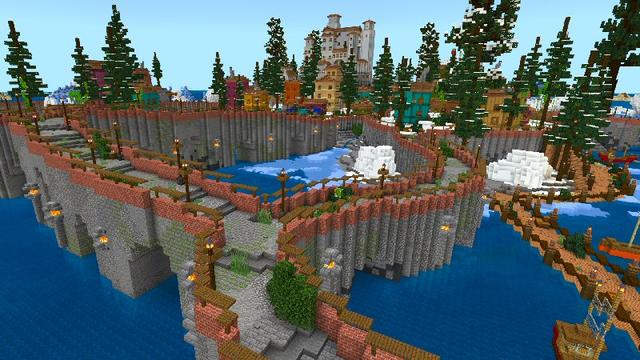 Screenshot of the Minecraft Bedrock Marketplace product Arctic City created by Shaliquinn's Schematics.