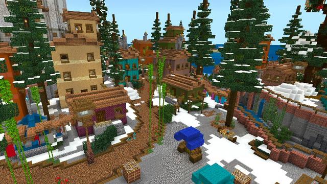 Screenshot of the Minecraft Bedrock Marketplace product Arctic City created by Shaliquinn's Schematics.
