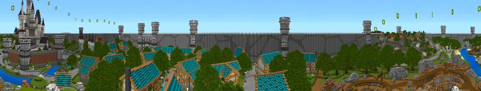 Panorama of the Minecraft Bedrock Marketplace product Arkala City created by Shaliquinn's Schematics.