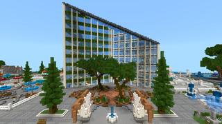 Screenshot of the Minecraft Bedrock Marketplace product Aurora City created by Shaliquinn's Schematics.