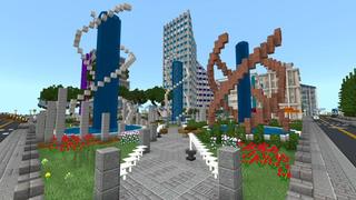 Screenshot of the Minecraft Bedrock Marketplace product Aurora City created by Shaliquinn's Schematics.