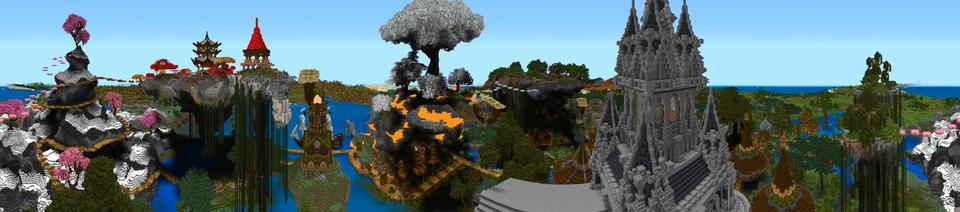 Panorama of the Minecraft Bedrock Marketplace product Bewitching Castle created by Shaliquinn's Schematics.