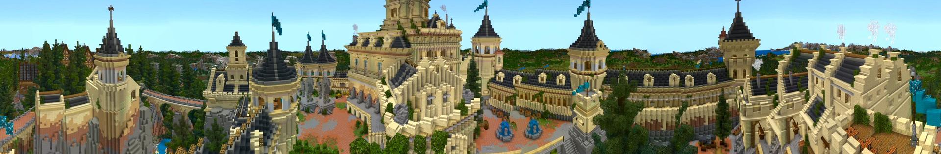 Panorama of the Minecraft Bedrock Marketplace product Black Forest Keep created by Shaliquinn's Schematics.