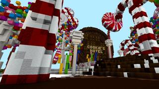 Screenshot of the Minecraft Bedrock Marketplace product Candy Island created by Shaliquinn's Schematics.