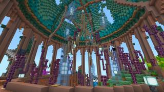 Screenshot of the Minecraft Bedrock Marketplace product City in the Sky created by Shaliquinn's Schematics.