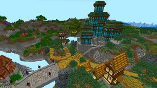 Screenshot of the Minecraft Bedrock Marketplace product City in the Sky created by Shaliquinn's Schematics.
