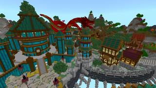 Screenshot of the Minecraft Bedrock Marketplace product City in the Sky created by Shaliquinn's Schematics.