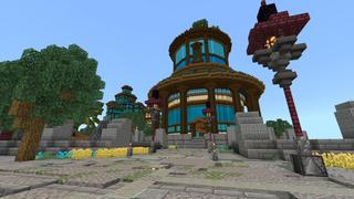 Screenshot of the Minecraft Bedrock Marketplace product City in the Sky created by Shaliquinn's Schematics.