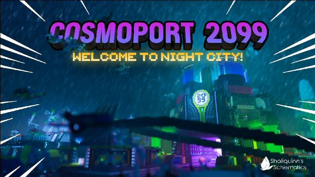 Thumbnail of the Minecraft Bedrock Marketplace product Cosmoport 2099 created by Shaliquinn's Schematics.