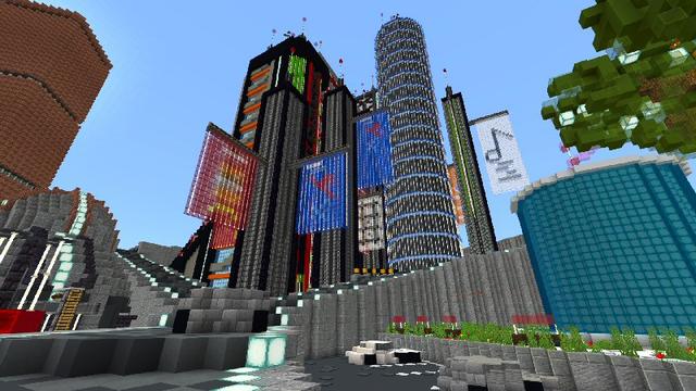 Screenshot of the Minecraft Bedrock Marketplace product Cyberpunk created by Shaliquinn's Schematics.