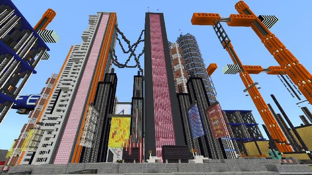 Screenshot of the Minecraft Bedrock Marketplace product Cyberpunk created by Shaliquinn's Schematics.