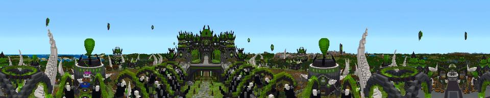 Panorama of the Minecraft Bedrock Marketplace product Dark Citadel created by Shaliquinn's Schematics.