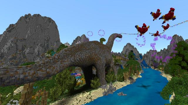 Screenshot of the Minecraft Bedrock Marketplace product Dinosaur Paradise created by Shaliquinn's Schematics.
