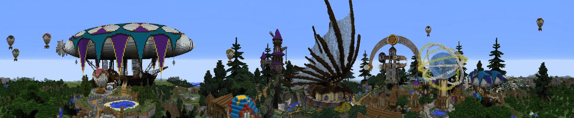 Panorama of the Minecraft Bedrock Marketplace product Dragon Academy created by Shaliquinn's Schematics.