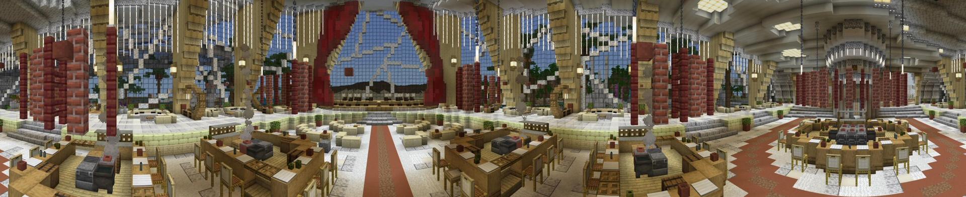 Panorama of the Minecraft Bedrock Marketplace product Dream Vacation created by Shaliquinn's Schematics.