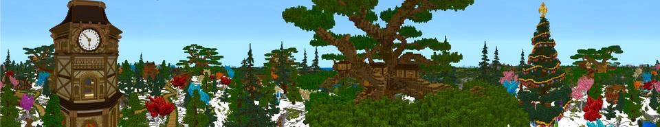 Panorama of the Minecraft Bedrock Marketplace product Elf Village created by Shaliquinn's Schematics.