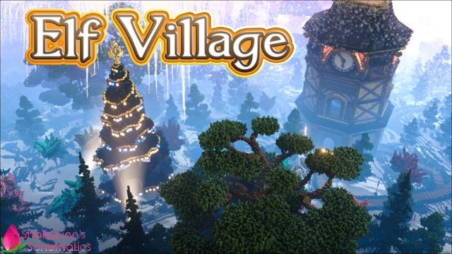 Thumbnail of the Minecraft Bedrock Marketplace product Elf Village created by Shaliquinn's Schematics.