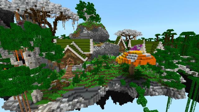 Screenshot of the Minecraft Bedrock Marketplace product Escape Sky Island created by Shaliquinn's Schematics.