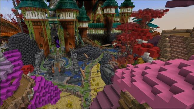 Screenshot of the Minecraft Bedrock Marketplace product Fantasy City created by Shaliquinn's Schematics.