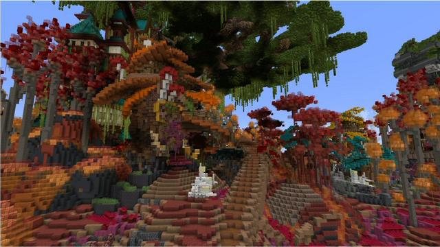 Screenshot of the Minecraft Bedrock Marketplace product Fantasy City created by Shaliquinn's Schematics.