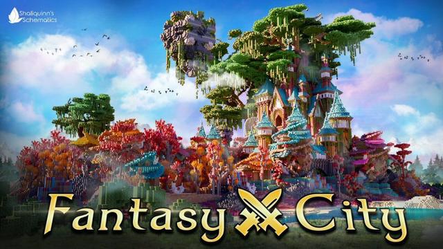 Thumbnail of the Minecraft Bedrock Marketplace product Fantasy City created by Shaliquinn's Schematics.