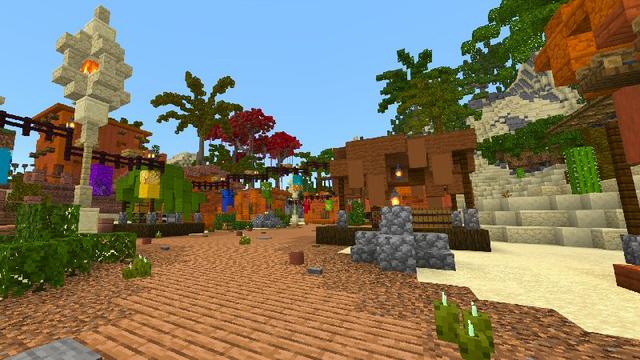 Screenshot of the Minecraft Bedrock Marketplace product Fantasy Island created by Shaliquinn's Schematics.