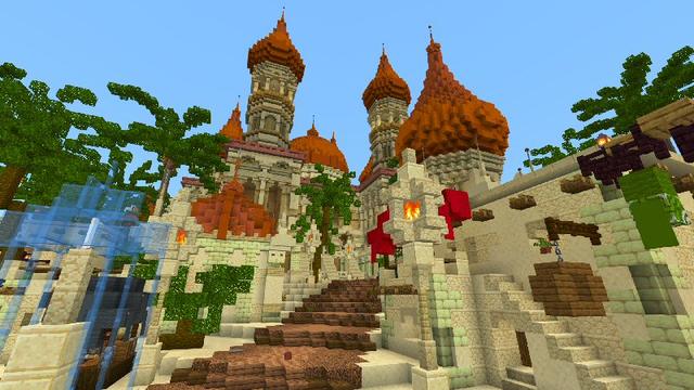 Screenshot of the Minecraft Bedrock Marketplace product Fantasy Island created by Shaliquinn's Schematics.