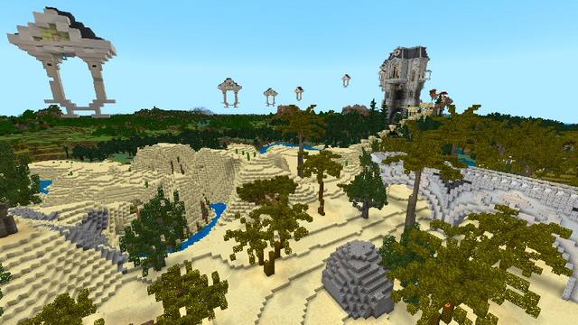 Screenshot of the Minecraft Bedrock Marketplace product Fantasy Island created by Shaliquinn's Schematics.