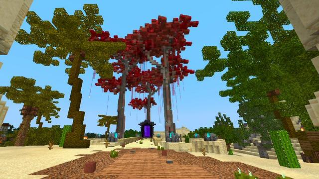 Screenshot of the Minecraft Bedrock Marketplace product Fantasy Island created by Shaliquinn's Schematics.