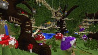 Screenshot of the Minecraft Bedrock Marketplace product Forest Village created by Shaliquinn's Schematics.