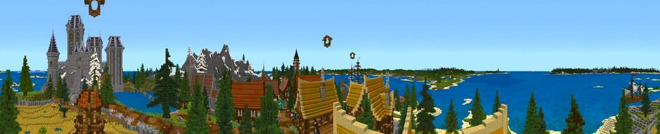 Panorama of the Minecraft Bedrock Marketplace product Forsaken Island created by Shaliquinn's Schematics.