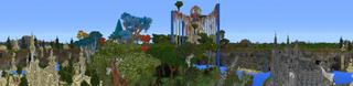 Panorama of the Minecraft Bedrock Marketplace product Four Kingdoms created by Shaliquinn's Schematics.