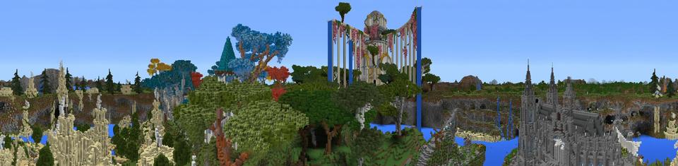 Panorama of the Minecraft Bedrock Marketplace product Four Kingdoms created by Shaliquinn's Schematics.