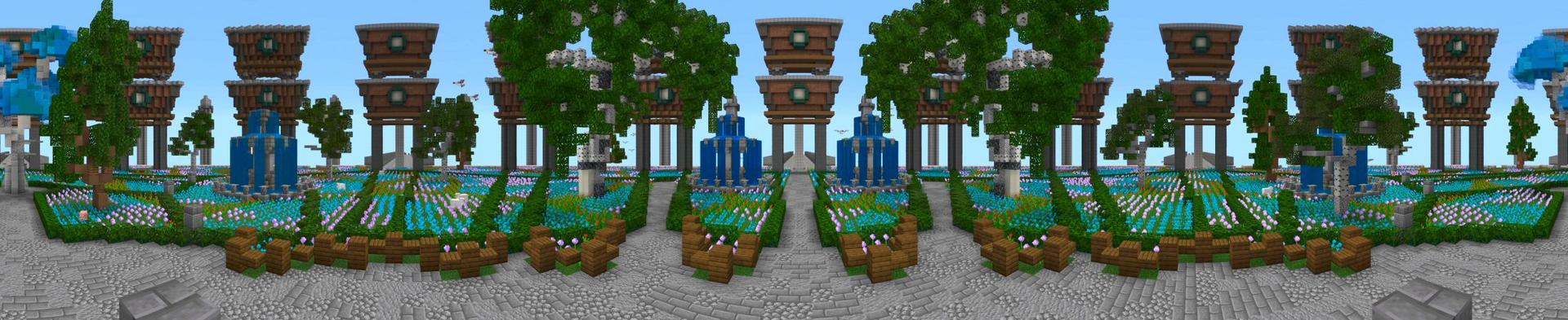Panorama of the Minecraft Bedrock Marketplace product Four Rings created by Shaliquinn's Schematics.