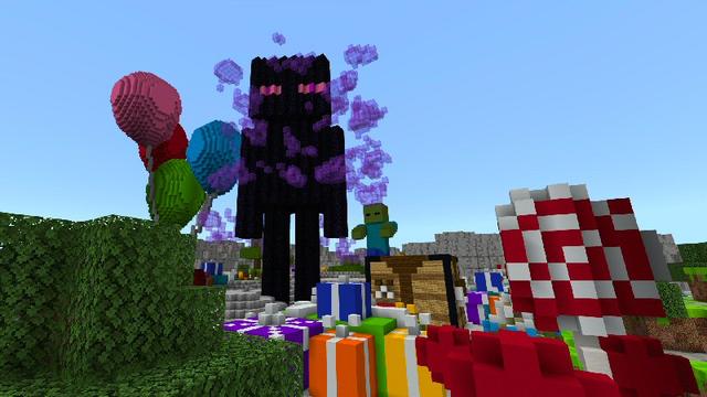Screenshot of the Minecraft Bedrock Marketplace product Happy Birthday created by Shaliquinn's Schematics.