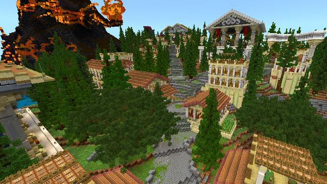 Screenshot of the Minecraft Bedrock Marketplace product Heraklion City created by Shaliquinn's Schematics.