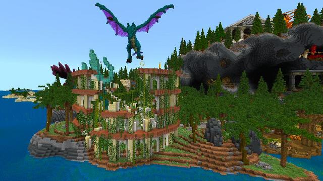 Screenshot of the Minecraft Bedrock Marketplace product Heraklion City created by Shaliquinn's Schematics.