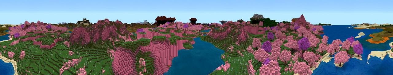 Panorama of the Minecraft Bedrock Marketplace product Hex Lands created by Shaliquinn's Schematics.