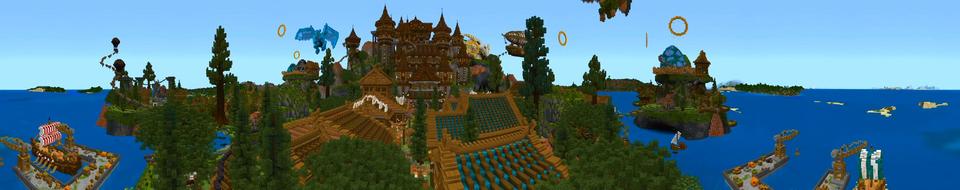 Panorama of the Minecraft Bedrock Marketplace product Home of Dragons created by Shaliquinn's Schematics.