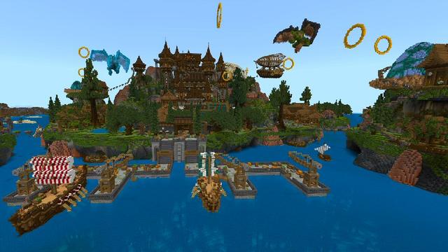 Screenshot of the Minecraft Bedrock Marketplace product Home of Dragons created by Shaliquinn's Schematics.