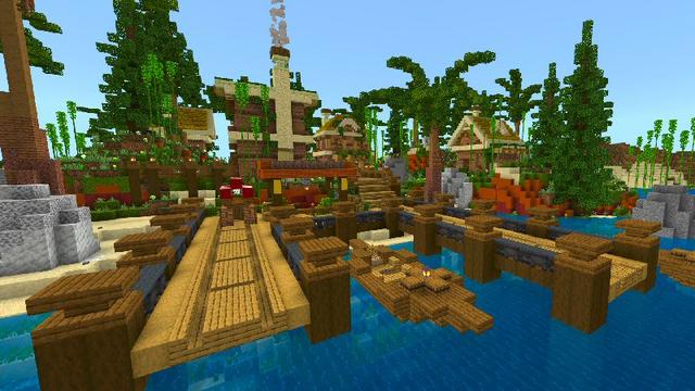 Screenshot of the Minecraft Bedrock Marketplace product Island of Ruins created by Shaliquinn's Schematics.