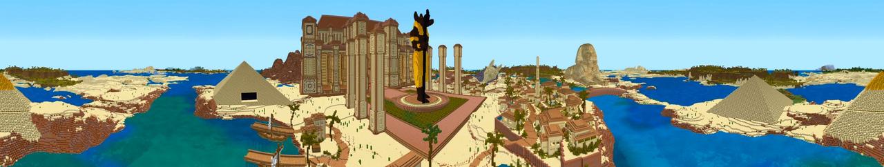 Panorama of the Minecraft Bedrock Marketplace product Jewel of the Desert created by Shaliquinn's Schematics.